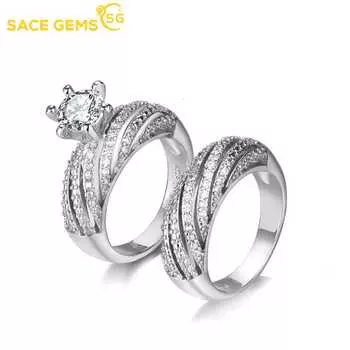 SACE GEMS классическое кольцо из медного сплава с цирконом женские ювелирные изделия свадебный подарок для вечеринки 6