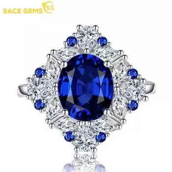 SACE GEMS классическое кольцо из медного сплава с цирконом женские ювелирные изделия свадебный подарок для вечеринки Open розовый