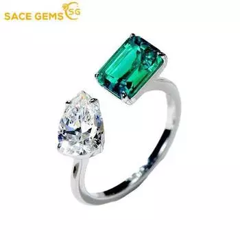 SACE GEMS классическое кольцо из медного сплава с цирконом женские ювелирные изделия свадебный подарок для вечеринки Open розовый
