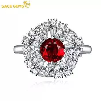 SACE GEMS классическое кольцо из медного сплава с цирконом женские ювелирные изделия свадебный подарок для вечеринки Open розовый