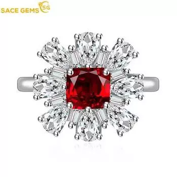 SACE GEMS классическое кольцо из медного сплава с цирконом женские ювелирные изделия свадебный подарок для вечеринки open розовый