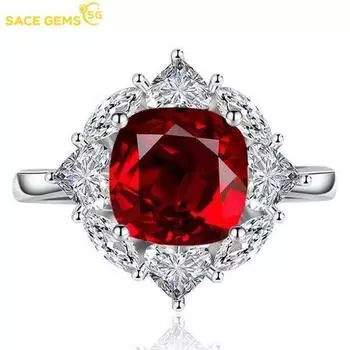 SACE GEMS классическое кольцо из медного сплава с цирконом женские ювелирные изделия свадебный подарок для вечеринки open розовый