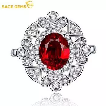 SACE GEMS классическое кольцо из медного сплава с цирконом женские ювелирные изделия свадебный подарок для вечеринки open розовый