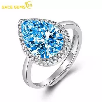 SACE GEMS классическое кольцо из медного сплава с цирконом женские ювелирные изделия свадебный подарок для вечеринки open розовый