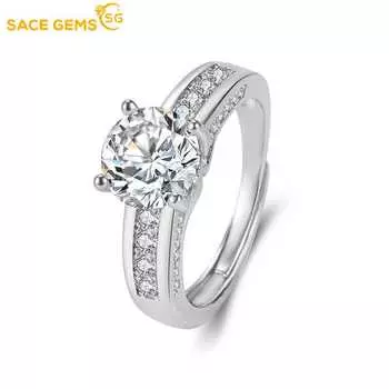 SACE GEMS классическое кольцо из медного сплава с цирконом женские ювелирные изделия свадебный подарок для вечеринки open