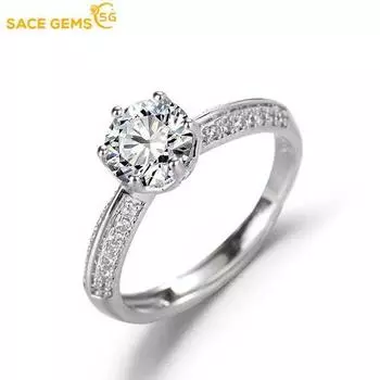 SACE GEMS классическое кольцо из медного сплава с цирконом женские ювелирные изделия свадебный подарок для вечеринки open