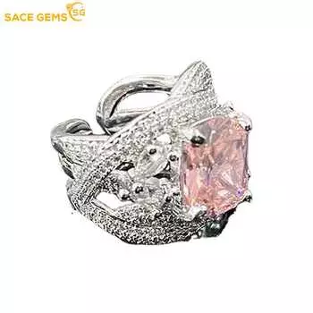 SACE GEMS классическое кольцо из медного сплава с цирконом женские ювелирные изделия свадебный подарок для вечеринки open розовый