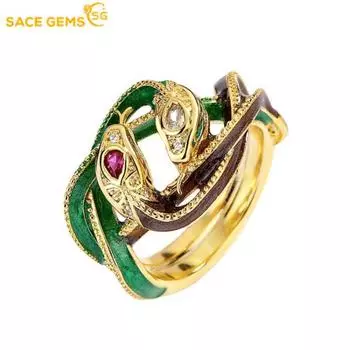 SACE GEMS классическое кольцо из медного сплава с цирконом женские ювелирные изделия свадебный подарок для вечеринки 6 золотой