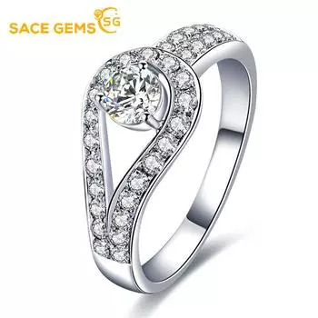 SACE GEMS классическое кольцо из медного сплава с цирконом женские ювелирные изделия свадебный подарок для вечеринки открытый open