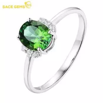 SACE GEMS, классическое кольцо из медного сплава, зеленое, синее, красное, фиолетовое, с цирконом, женские украшения, свадебное обещание, подарок для вечеринки open зелёный