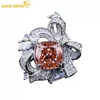 SACE GEMS, классическое кольцо с бантом из медного сплава с цирконом, женские ювелирные изделия, свадебное обещание, подарок для вечеринки Open яблочный зеленый