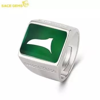 SACE GEMS классическое роскошное кольцо из медного сплава с цирконом для мужчин ювелирные изделия в подарок open