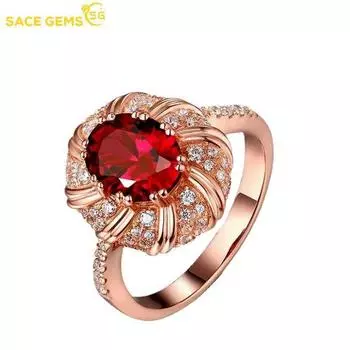 SACE GEMS классическое роскошное кольцо из медного сплава с голубем и красным цирконием, женские украшения, свадебное обещание, подарок для вечеринки 6