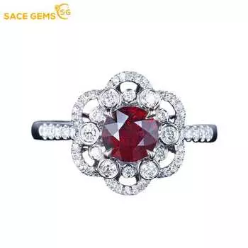 SACE GEMS классическое роскошное кольцо с красным цирконом женские ювелирные изделия свадебный подарок для вечеринки open