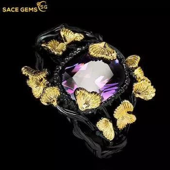 SACE GEMS классическое роскошное кольцо с цирконом женские ювелирные изделия свадебный подарок для вечеринки 6