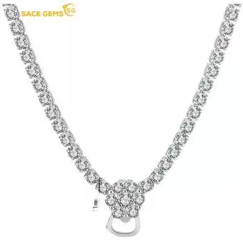 SACE GEMS классическое женское ожерелье с цирконом, модный подарок белый