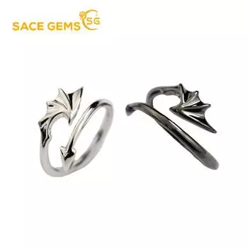 SACE GEMS Кольцо злых цветов и демонов Ретро-кольцо Женское простое индивидуальное студенческое кольцо Ювелирные изделия. open белый