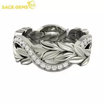 SACE GEMS креативное коктейльное кольцо с рисом и цветком из ротанга, кольцо из медного сплава с цирконом, женские украшения, свадебное обещание, подарок для вечеринки 6