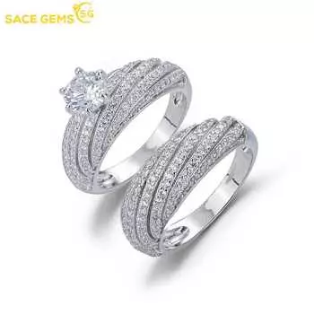 SACE GEMS крест медный сплав циркон кольцо суперпозиции женские ювелирные изделия свадебное обещание вечерние подарок открытый 6