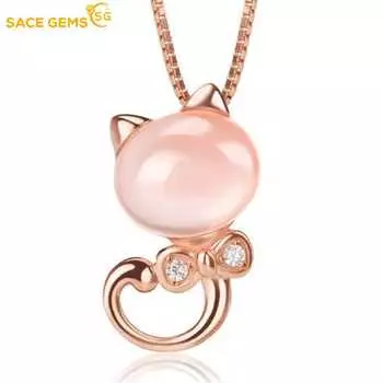 SACE GEMS медный сплав женское ожерелье кулон циркон модный подарок белого золота