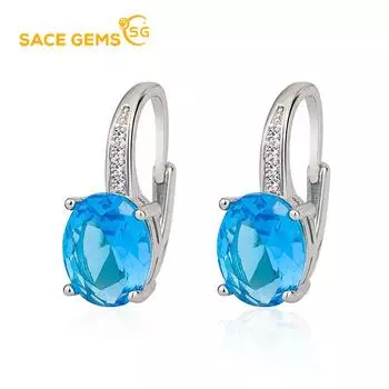 SACE GEMS овальные розово-красные серьги серьги женский комплект серьги с цирконием модные украшения синий