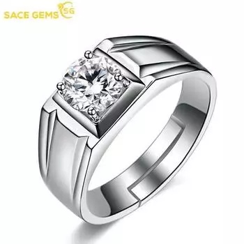 SACE GEMS Роскошное медное кольцо с цирконом, свадебное обручальное кольцо, мужские ювелирные изделия, подарок open