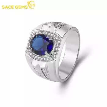 SACE GEMS Роскошное медное кольцо с цирконом, свадебное обручальное кольцо, мужские ювелирные изделия, подарок 6