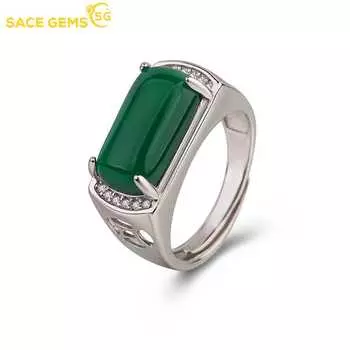 SACE GEMS Роскошное медное кольцо с цирконом, свадебное обручальное кольцо, мужские ювелирные изделия, подарок open