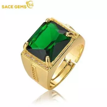 SACE GEMS Роскошное медное кольцо с цирконом, свадебное обручальное кольцо, мужские ювелирные изделия, подарок open