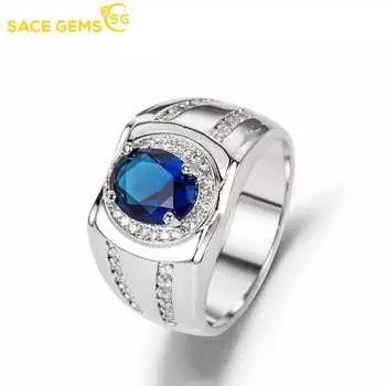 SACE GEMS Роскошное медное кольцо с цирконом, свадебное обручальное кольцо, мужские ювелирные изделия, подарок 6