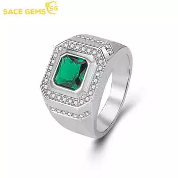 SACE GEMS Роскошное медное кольцо с цирконом, свадебное обручальное кольцо, мужские ювелирные изделия, подарок 6