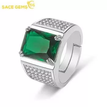 SACE GEMS Роскошное медное кольцо с цирконом, свадебное обручальное кольцо, мужские ювелирные изделия, подарок open