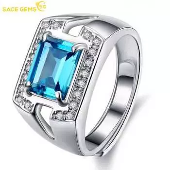 SACE GEMS Роскошное медное кольцо с цирконом, свадебное обручальное кольцо, мужские ювелирные изделия, подарок open