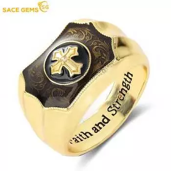 SACE GEMS Роскошный медный сплав Циркон Свадебное обручальное мужское кольцо Ювелирный подарок 8 золотой