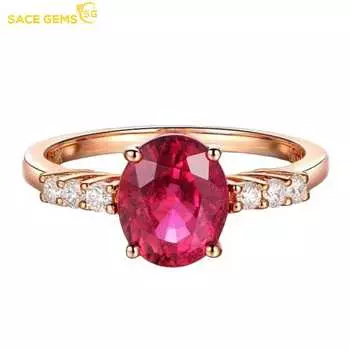 SACE GEMS SACE GEMS классическое кольцо из медного сплава с цирконом, женские украшения, свадебное обещание, подарок для вечеринки OPEN красный
