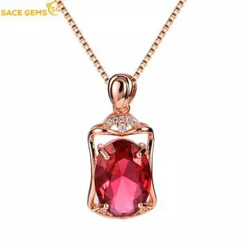 SACE GEMS женское ожерелье кулон медный сплав циркон модный подарок красный