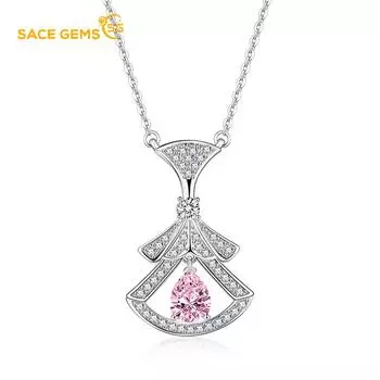 SACE GEMS женское ожерелье кулон медный сплав циркон модный подарок розовый