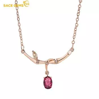 SACE GEMS женское ожерелье кулон медный сплав циркон модный подарок красный