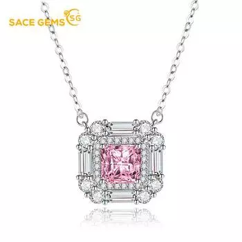 SACE GEMS женское ожерелье кулон медный сплав циркон модный подарок розовый