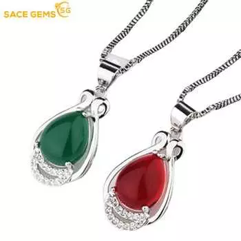 SACE GEMS женское ожерелье кулон медный сплав циркон модный подарок красный