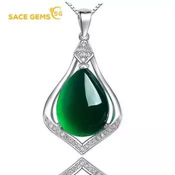 SACE GEMS женское ожерелье кулон медный сплав циркон модный подарок зелёный