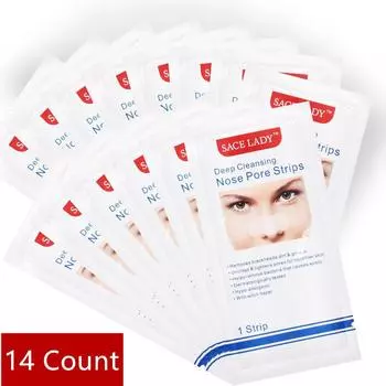 SACE LADY 14 шт. Полоски для носа, глубоко очищающие полоски для удаления черных точек