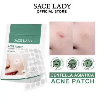 SACE LADY Пластыри от прыщей Miracle Invisible Spot Cover Гидроколлоидные пластыри от прыщей от прыщей на лице, поглощающие пятна и прыщи, 2 размера (36 Граф)