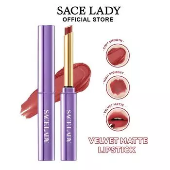 SACE LADY Velvet Matte Lipstick Высокопигментированная легкая тонкая губная помада Мягкая гладкая губная помада