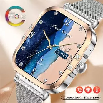 SACOSDING 2025 женские умные часы Bluetooth Call 1,75-дюймовый сенсорный экран умные часы для женщин мониторинг здоровья IP68 водонепроницаемый фитнес