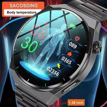 SACOSDING EKG + PPG Смарт-часы Для мужчин Здоровье Кислород в крови Сердечный ритм Артериальное давление Фитнес Спортивные часы IP68 Водонепроницаемые умные часы