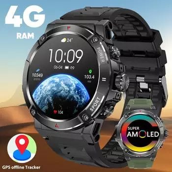 SACOSDING GPS Смарт-часы Bluetooth Звонок Женщины Мужчины 4G Память Монитор Здоровья Оффлайн Карта Умные часы Спорт Фитнес-Трекер Компас Часы