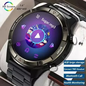SACOSDING Music Smart Watch Мужские цифровые наручные часы Bluetooth Call Smartwatch Фитнес-браслет Женские наручные часы с 4 ГБ памяти