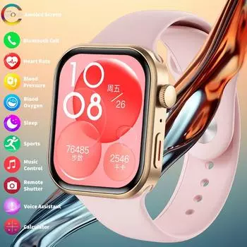 SACOSDING Мужские умные часы Bluetooth Call Voice Assistant 2,04-дюймовый экран высокой четкости артериальное давление беспроводная зарядка умные часы спортивные часы