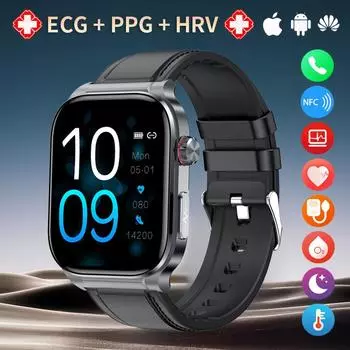SACOSDING Новые NFC ЭКГ+ППГ Смарт-часы для мужчин артериальное давление липиды крови монитор сна Bluetooth вызов здоровье Смарт-часы для женщин